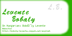 levente bobaly business card